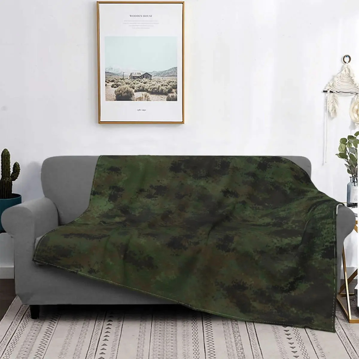 

Camo Camouflage Blanket Fleece Breathable Throw Blanket Sofa Throw Blanket for Couch Bedding Outdoor Throws Bedspread Quilt