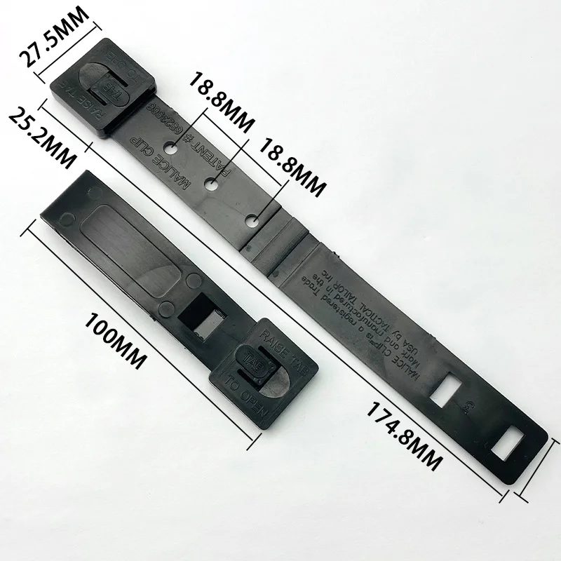 

5pcs Durable Tactical Molle System Malice Straps Clip Short 3 Inch (Pack of 3) MOLLE Kydex OTW Clips Accessory Package Link Fix