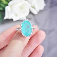 hoyon 2022 trend new paraiba rings for women wedding ring engagement color jewel rings real 100 s925 silver color jewelry
