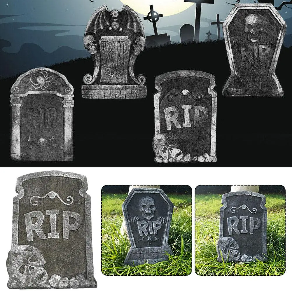 

Foam Skeleton Halloween Decorations For Home Grave Bat Party Supplies Halloween Accessories Horror House Props Rip Tombston J8Y4