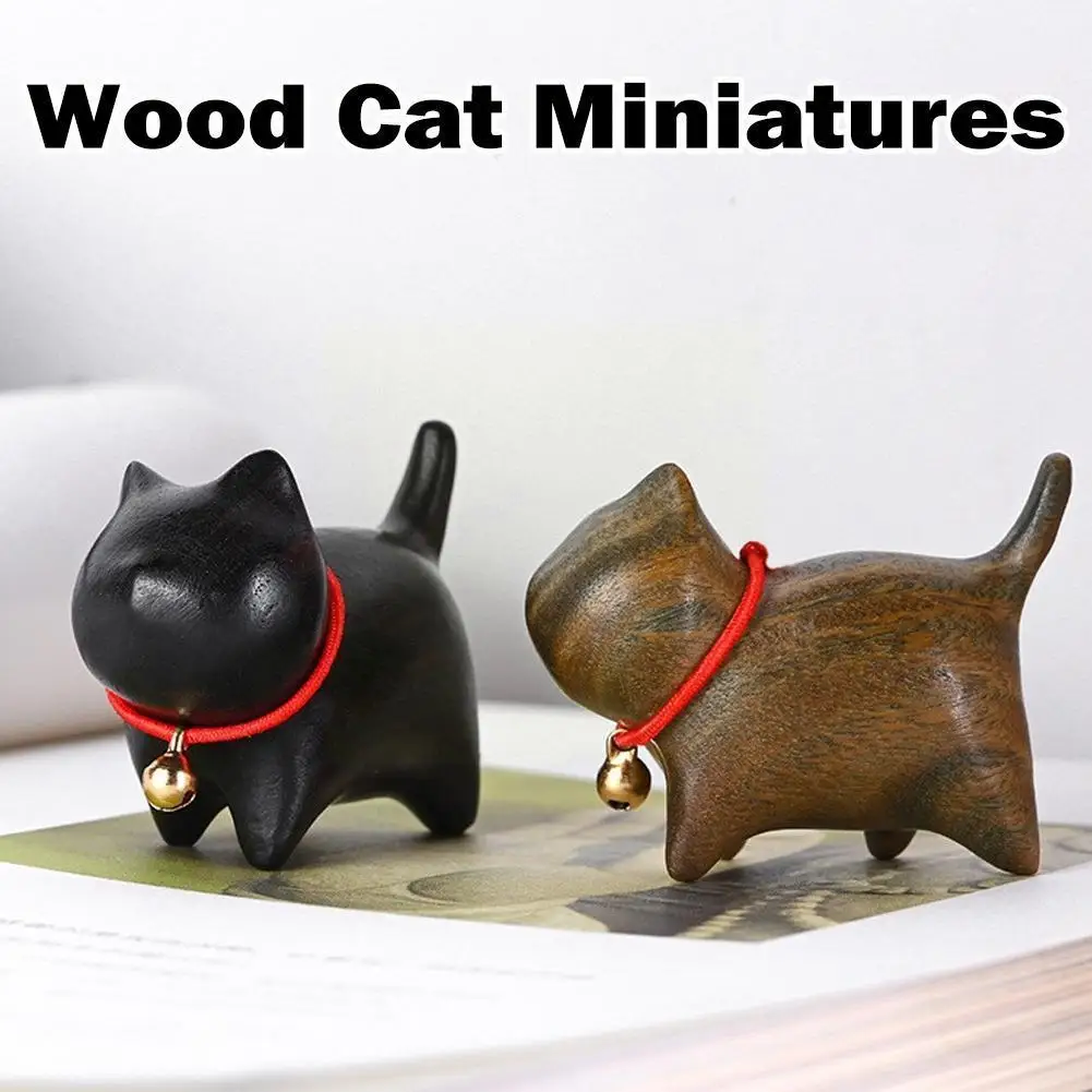 

Миниатюры из натурального дерева для кошек и собак, деревянные мини-фигурки ручной работы, украшения для дома, аксессуары для щенков, комнат...