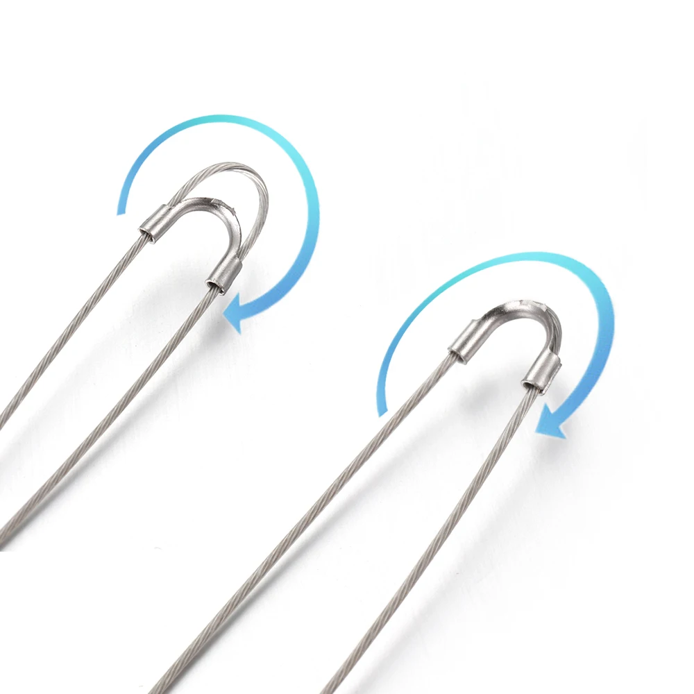 200Pcs/lot Stainless Steel U Shape Connectors Metal Wire Guard Protectors Loops for Jewelry Making DIY Accessories Supplies