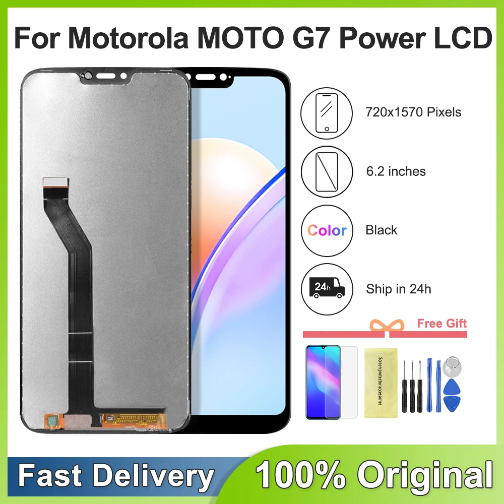 6,2 'оригинальный для Motorola MOTO G7 Power ЖК-дисплей Замена Сенсорный экран дигитайзер для Moto G7 Power XT1955 XT1955-4 экран