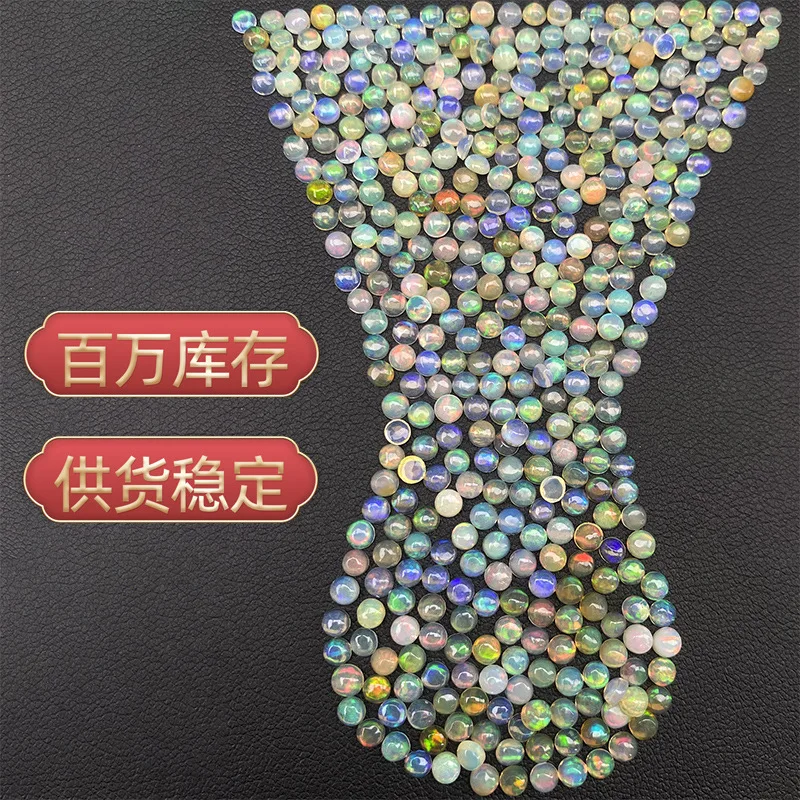 Оптовая продажа 10 шт. натуральный подлинный огненный опал 3 мм Круглый