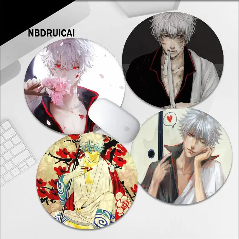 

GINTAMA Anti-Slip Round Gaming Mouse Pad Gamer Desk Mats Keyboard Pad Mause Pad Office Desk Set Accessories Desk Accessories