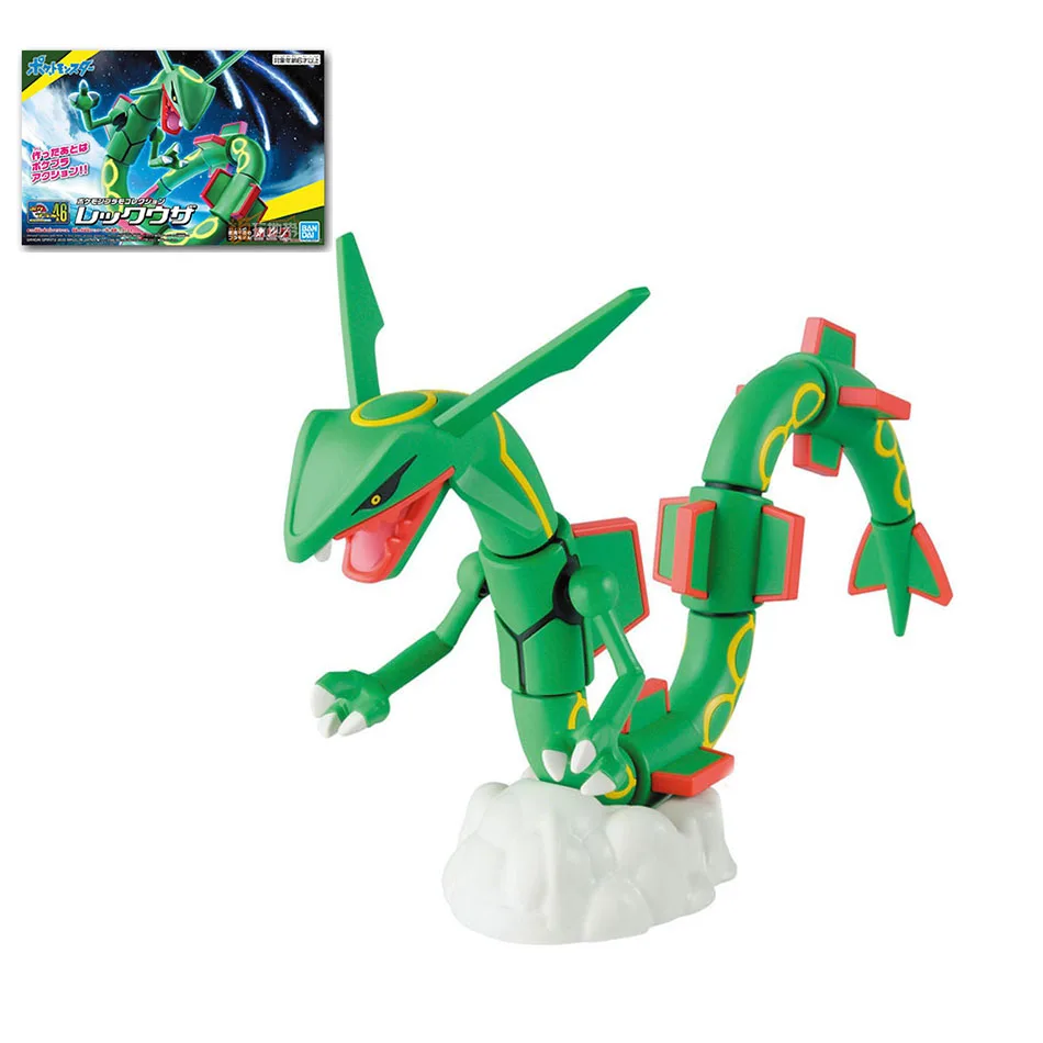 

Bandai Original Pokemon Assemble Model Kids Toys Anime Figures Rayquaza PVC Action Figures Collections Dolls Gifts For Children