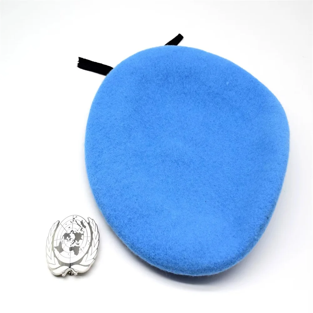 Фото Кепка UN BLUE BERET United Nations Peacekeeping Force с значком UN Cockade Souvenir №3