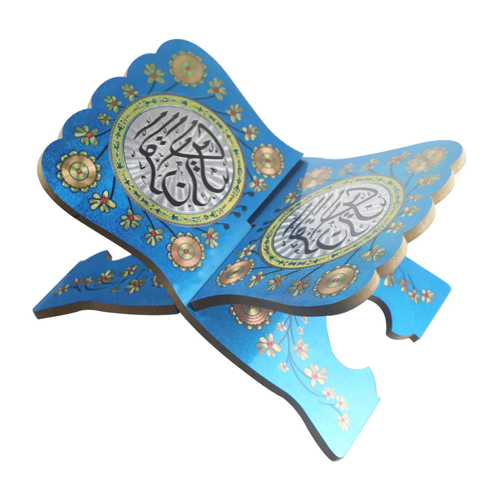 

Hot Wooden Eid Al-Fitr Islamic Book Shelf Bible Frame Kuran Quran Koran Holy Book Stand Holder Rehal Islamic Home Decoration