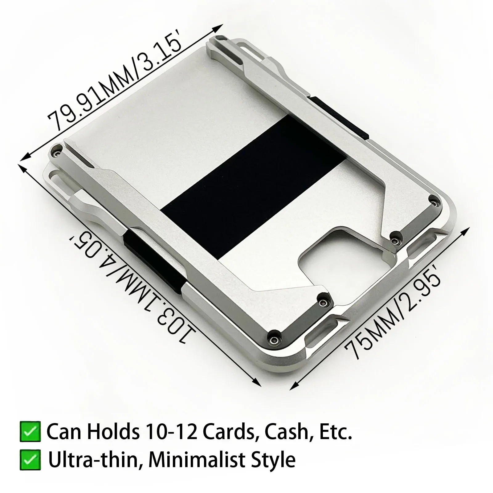 Алюминиевый металлический держатель для кредитных карт с идентификацией RFID.