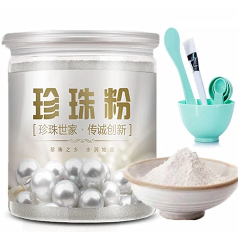 

500g Pure Natural Nano Pearl Powder Whitening Blackhead Spot Freckle Removal Facial Mask With Bowl Set Skin Care