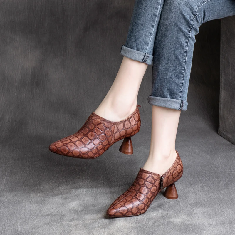 

Туфли-лодочки женские на высоком каблуке, заостренный носок, натуральная кожа, туфли-лодочки, весенняя обувь