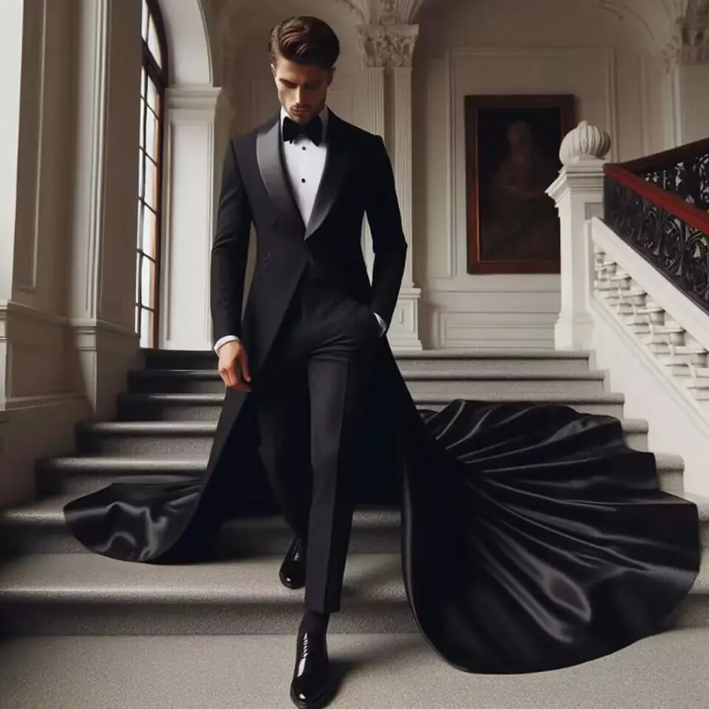 DV0088 Красное платье Свадебные смокинги с черным лацканом Формальный деловой