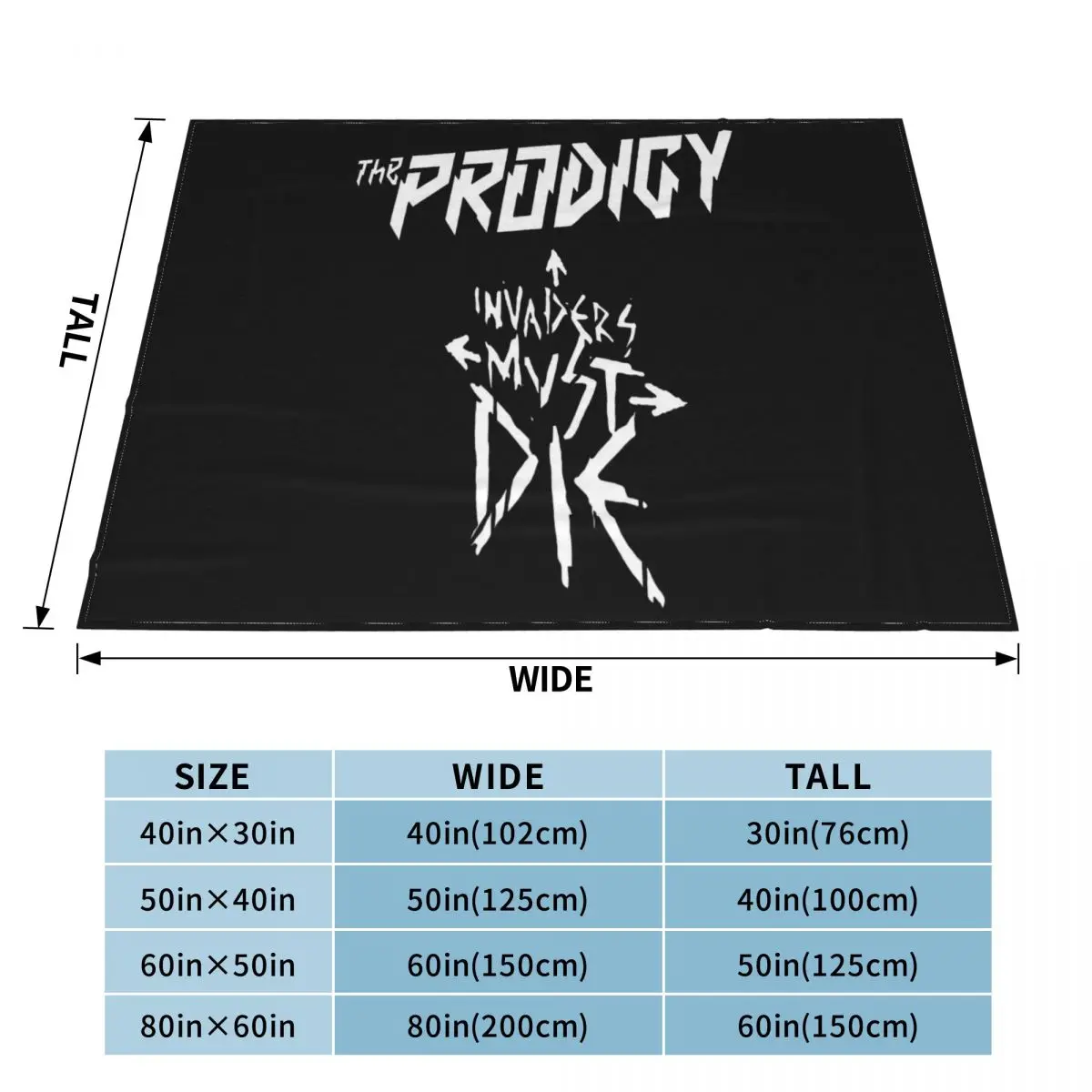 T Летний стиль The Prodigy Punk Bigbeat Rock Band Мужское черное новое короткое одеяло для