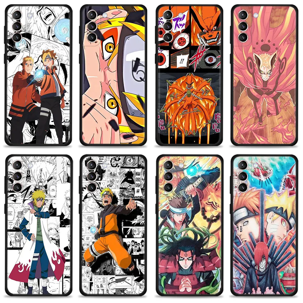 

Phone Case For Samsung Galaxy S22 S21 S20 Ultra FE S10 S9 Plus S10e S8 Note 20Ultra 10Plus Cellphone Cover Naruto and Fox Kurama