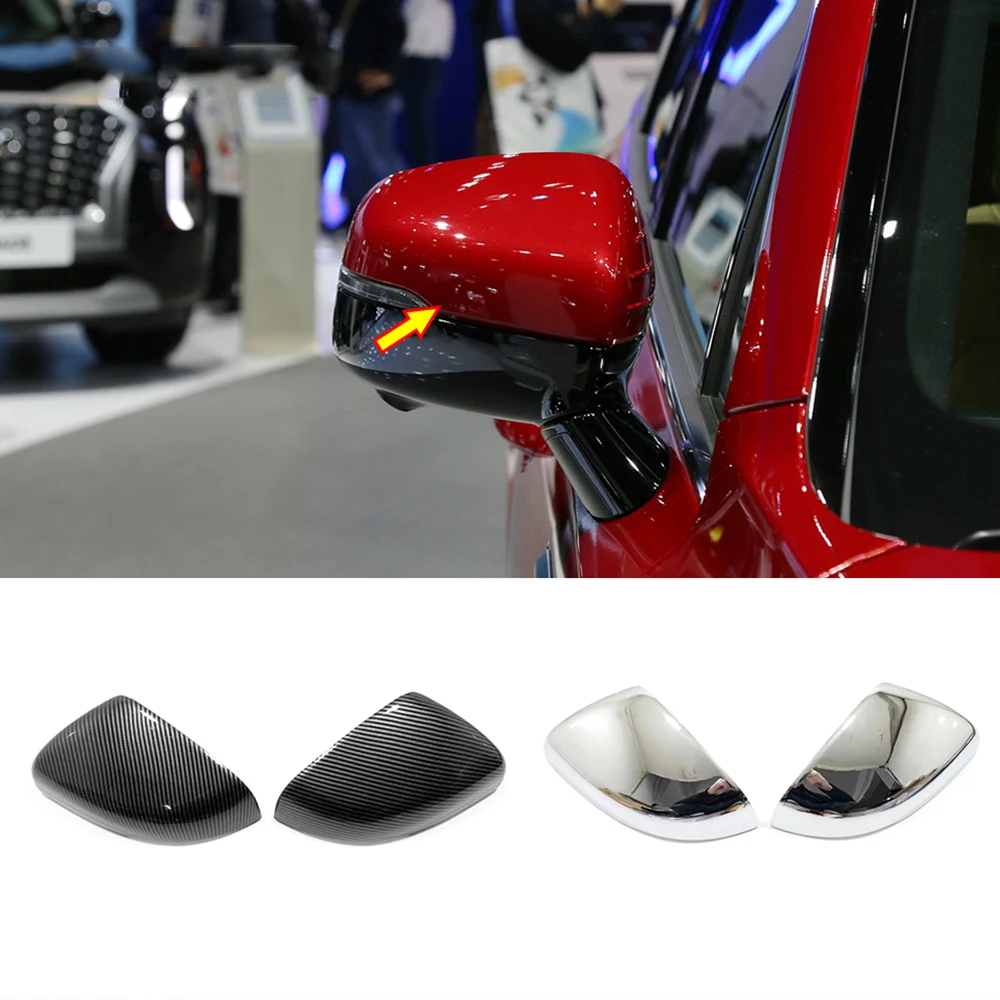 

Chrome Carbon xterior Accessories For KIA Sorento MQ4 2021 2022 Car Side Door Rearview Turning Mirror Cover Trim