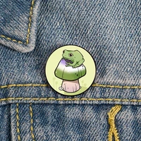 genderqueer pride mushroom frog pin custom brooches shirt lapel teacher bag backpacks badge cartoon gift brooches pins for women