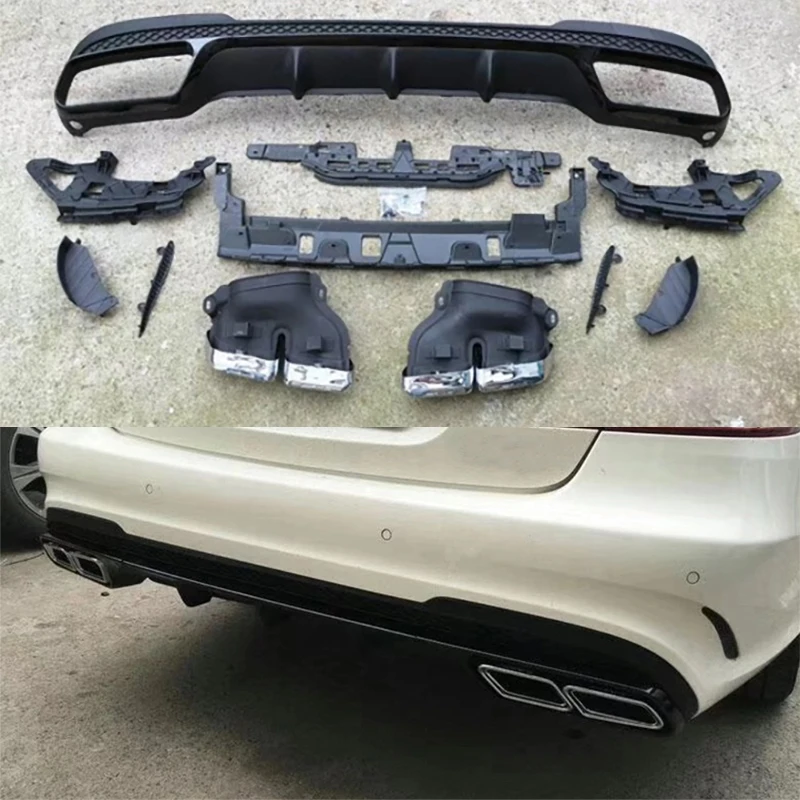 

Подходит для benz 2014-2016 E-class W212 Upgrate To E63 бампер выхлопные трубы глушитель задний бампер горло внешние части