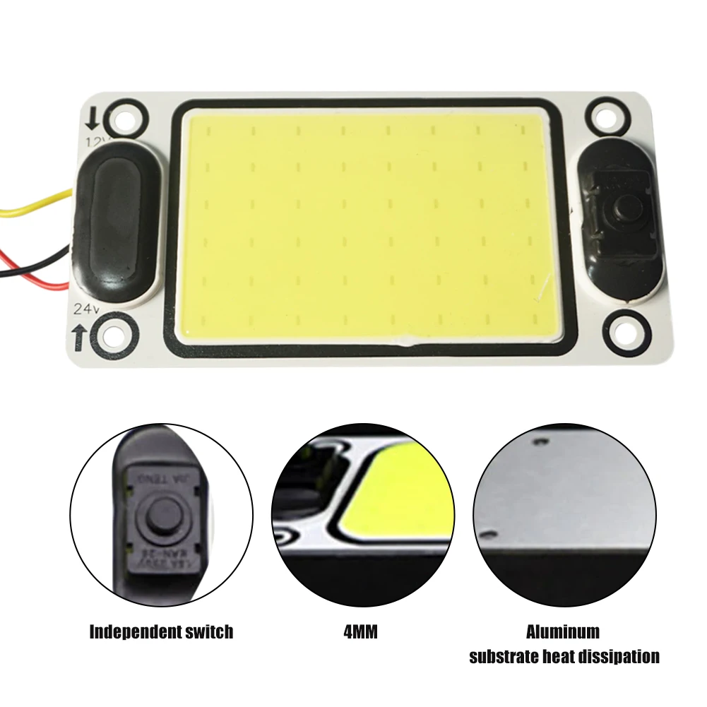 

LED COB Car Reading Lights Universal Car Truck Dome Interior Reading Lamp High Brightness Cabin Roof Panel Light 12V 24V