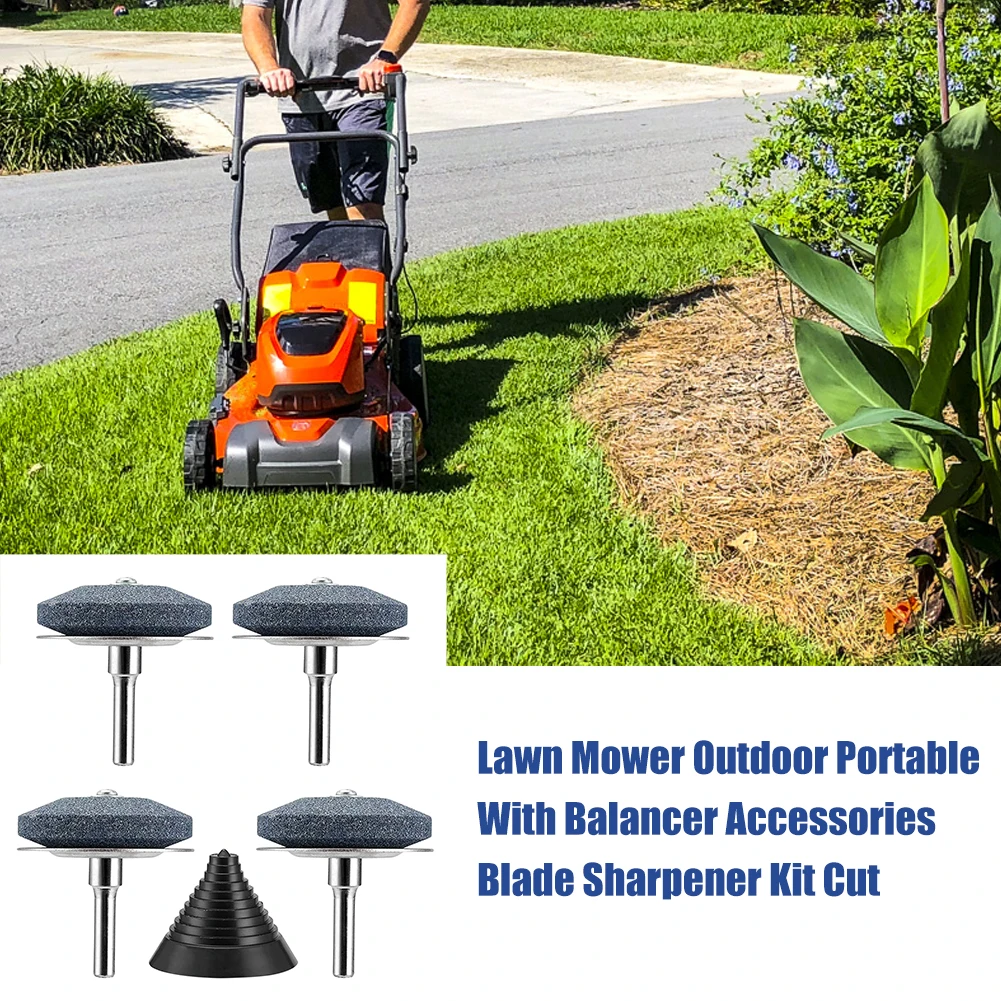 

Portable Outdoor Garden Lawn Mower With Balancer Cut Durable Blade Sharpener Kit lawn mower blade sharpener