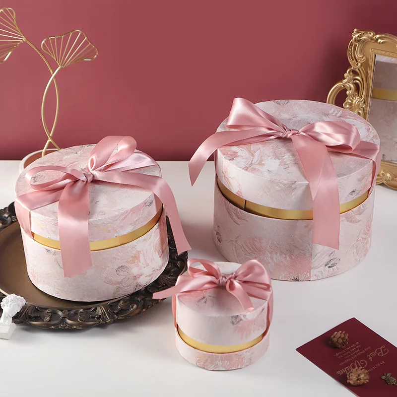 

Florist Bouquet Hat Boxes Round Floral Boxes Flower Packaging Paper Bag Gift Storage Box Flower Boxes Gift Box With Lid