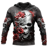 fashion rose skull funny 3d all over printed mens hoodies and sweatshirt autumn unisex zipper hoodie casual sportswear jackets