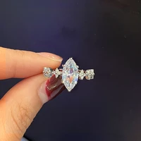 huitan 2022 trend marquise cubic zircon rings for women proposal engagement love ring anniversary gift fashion jewelry wholesale