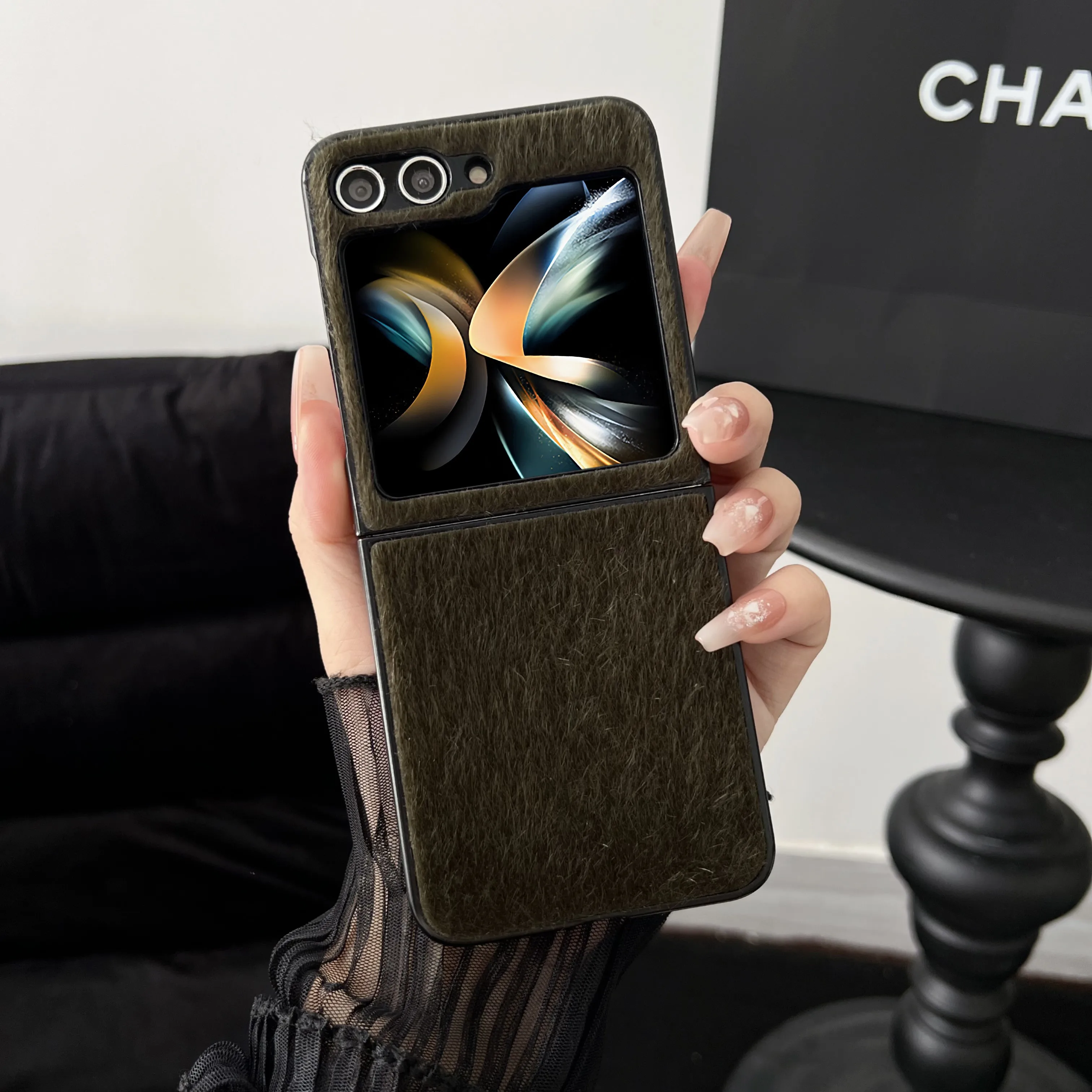 Чехол для телефона из искусственной кожи Samsung Galaxy Z Flip 5 Flip5 ZFlip5 5G Жесткий