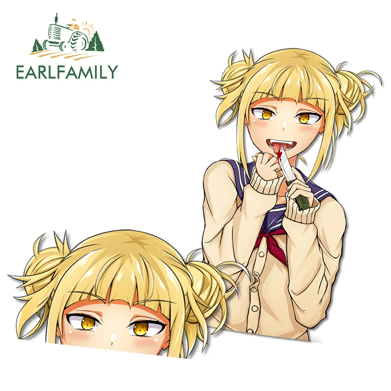EARLFAMILY 13cm для Мой герой Академия Химико Тога Аниме наклейки на автомобиль Camper Vinyl Motorcycle Decal Окна RV Accessoires.