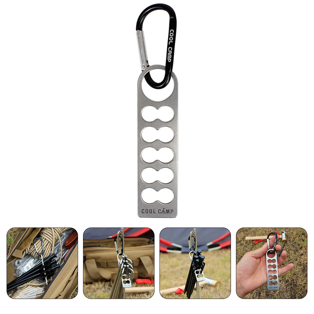 Outdoor Heavy Camping Storage Tools Stainless Steel Pendant Tent Stake Rack for Tent Outdoor
