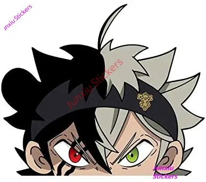 

Black Clover Anime Car Stickers Peeker Car Stickers DIY Motorcycle Occlusion Scratch Fashion Decals JDM Laptop Car Accessories