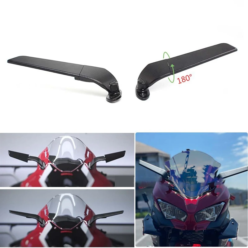 

Motorcycle Rearview Mirrors Wind Wing Adjustable Rotating Side Mirrors For YAMAHA YZF-R6 R6 R 6 YZFR6 1999-2018