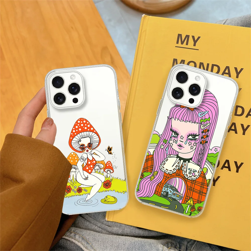 Valfre Art Prints For Samsung Galaxy S24 S23 S22 S21 S20FE Plus Ultra Transparent Shell
