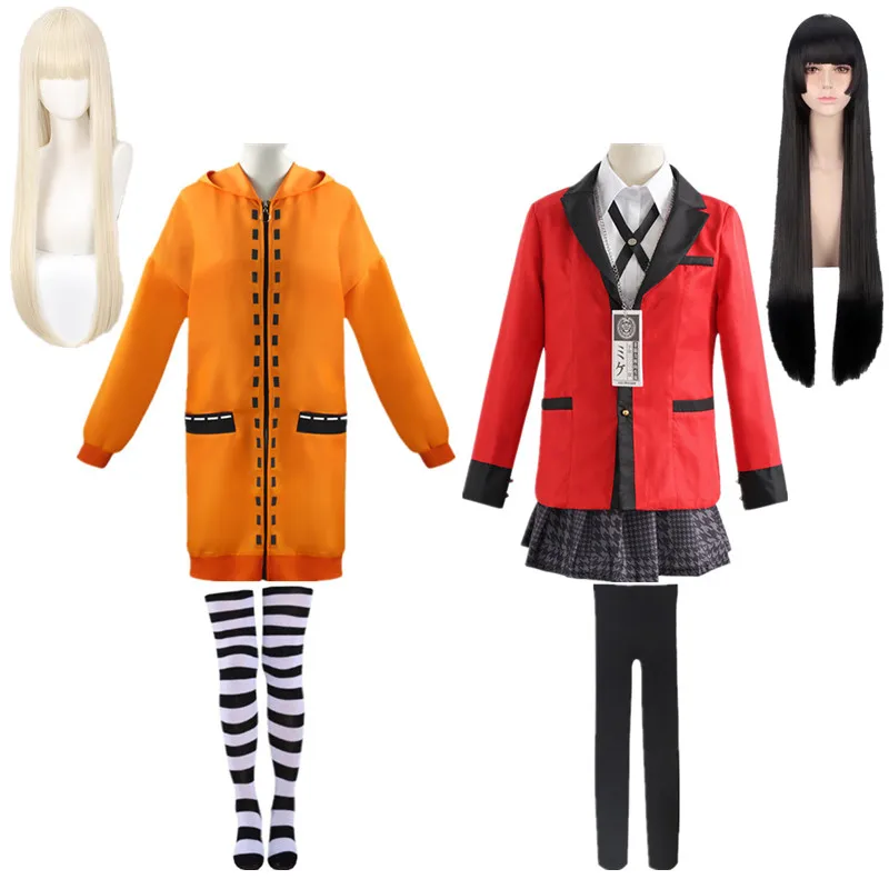 

Aldult Kids kakegurui Jabami Yomoduki Runa Cosplay Costume School Uniform Anime Gambler Women Halloween Carnival Clothes Suit