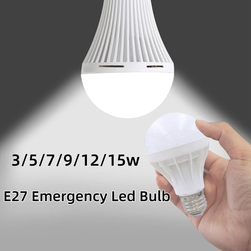 

3/5/7/9/12/15w LED E27 Emergency Bulb Lights 3/5/7/9/12/15w Home Outdoor Energy Saving Lamp Corridor Light Bulbs
