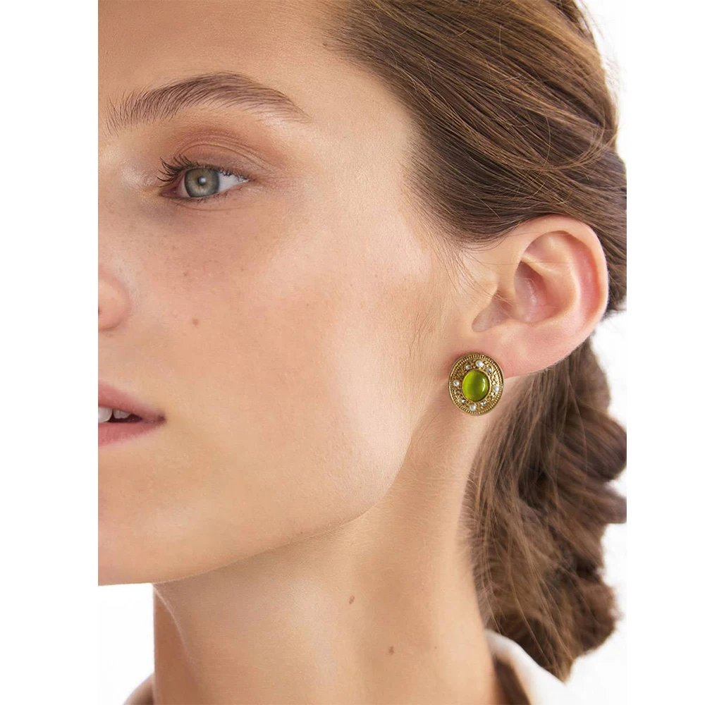 

French Style Vintage Court Jewelry Earrings Imitation Pearls Retro For Women Wedding Banquet Gift Classic Luxury Accessories