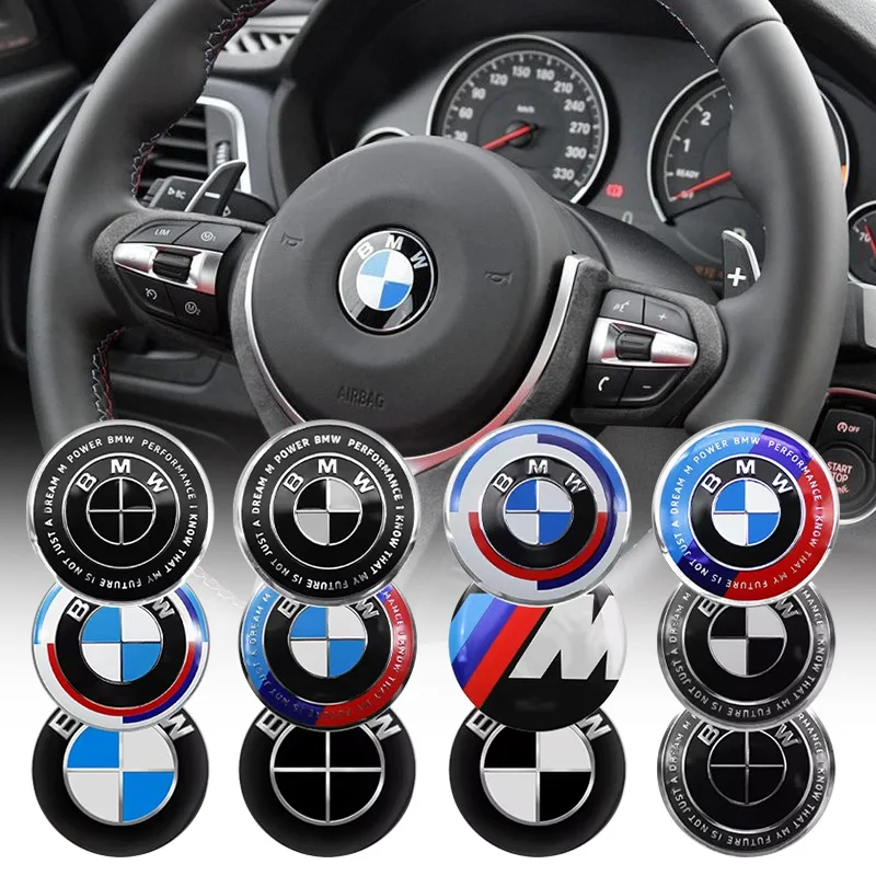 Фото Наклейка-эмблема на руль автомобиля для BMW E46 E90 E60 F30 F10 E39 E36 E87 F20 E90 E70 M3 M5 M6 G20 G30 E93 Z3 №2