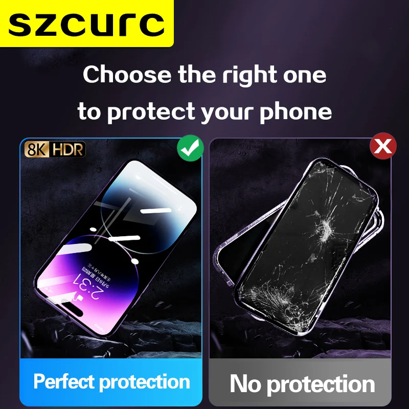 For iPhone 14 Pro max phone Case. NEW 360° Protection revent the peep Magnetic Adsorption Glass iPhon 14 pro 14plus cover bag