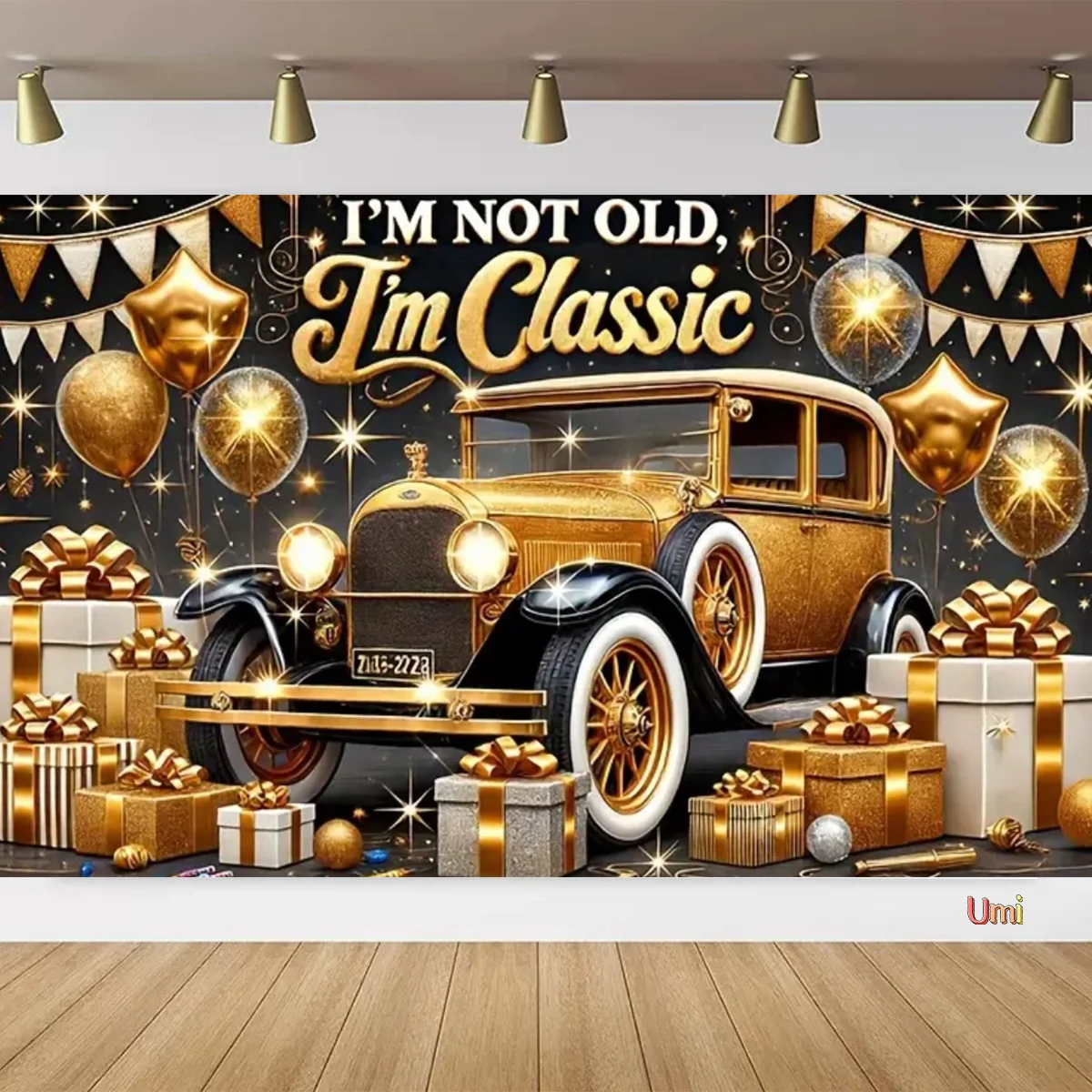 Ретро мужской классический автомобиль Umi тематический фон I'm not old взрослые