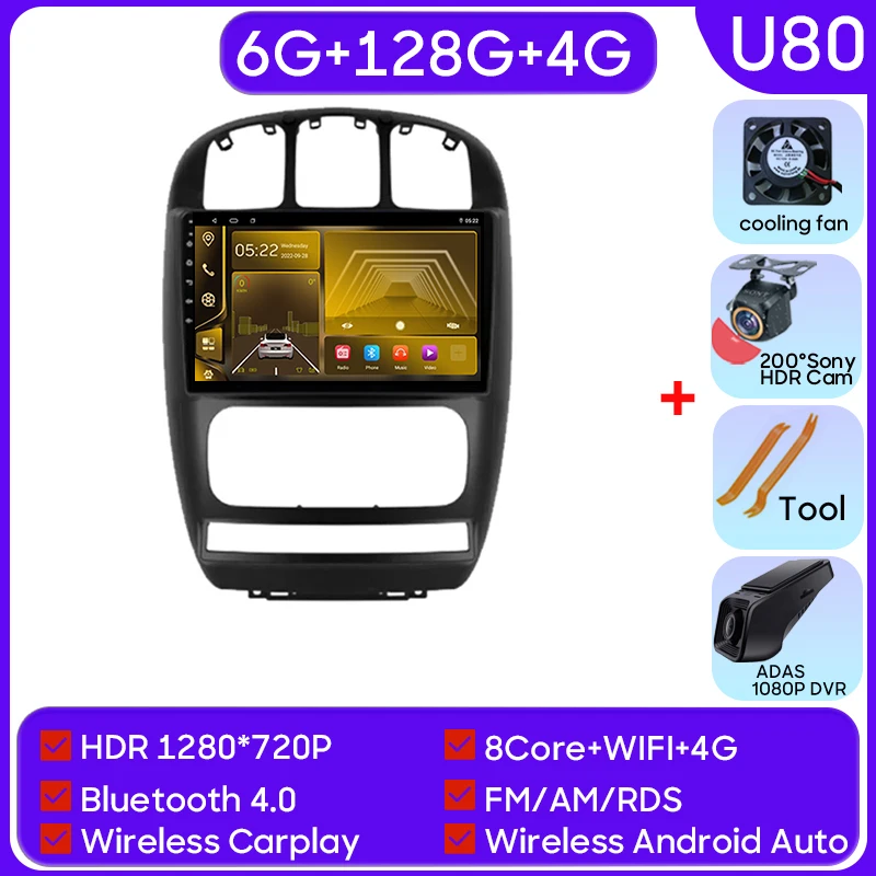 

Автомагнитола на Android, мультимедийный видеоплеер с GPS-Навигатором, без DVD, для Chrysler Voyager 2000 - 2007