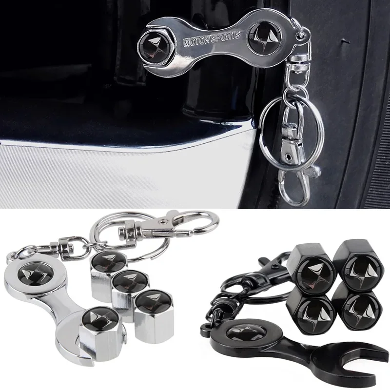 Металлическая прочная автомобильная крышка колеса с гаечным ключом брелок для