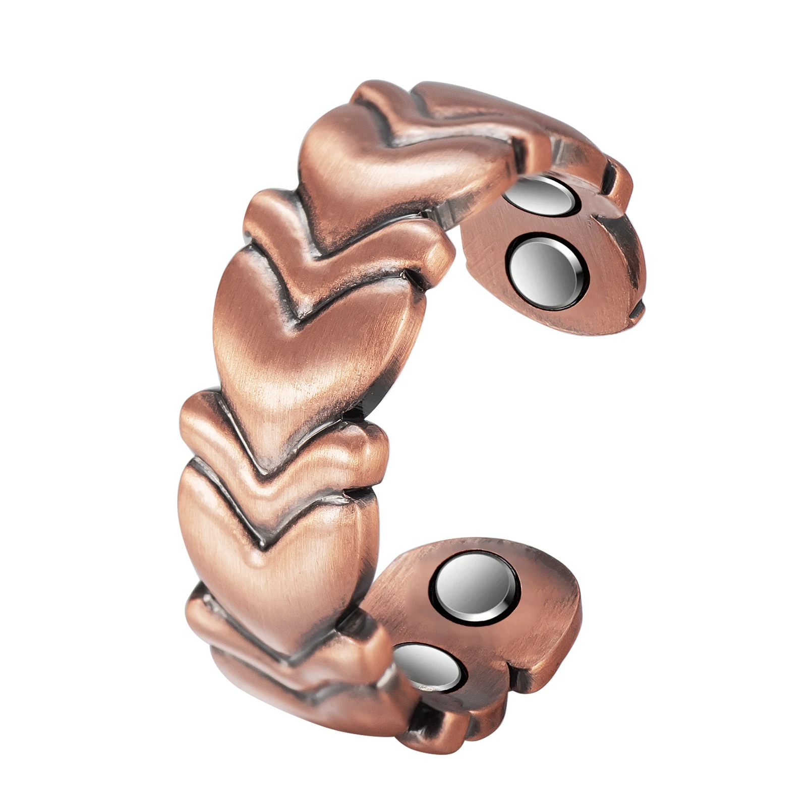 Медное магнитное кольцо Wollet для женщин и мужчин из чистой меди с магнитом