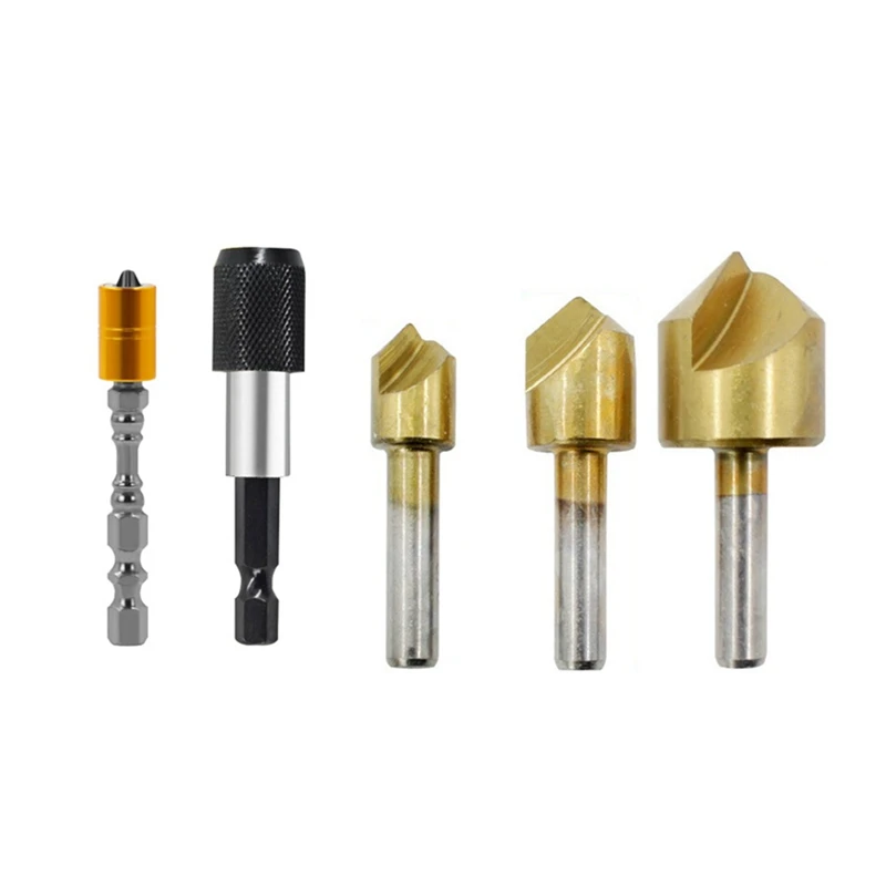 Promotion! 11Pcs Tap Drill Bit Set Hex Shank And Sets Spiral Screw M3-M10 Chamfer Screwdriver Head Tool Accessorie |