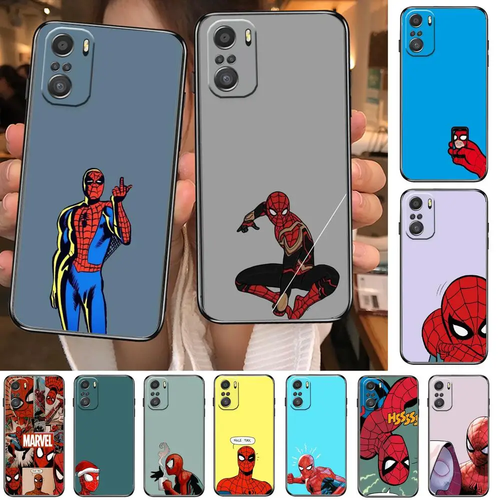 Комиксы Человека-паука для Xiaomi Redmi Note 10S 10 9T 9S 9 8T 8 7S 7 6 5A 5 Pro Max мягкий черный чехол