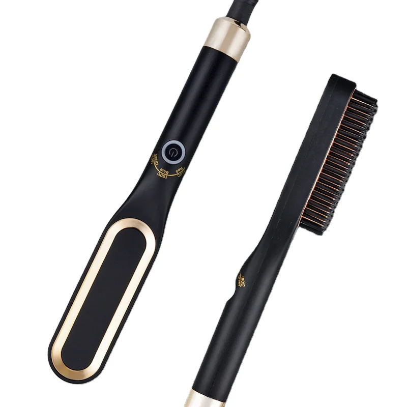 

mini mens beard comb hair straightener comb ceramic hair flat iron ionic