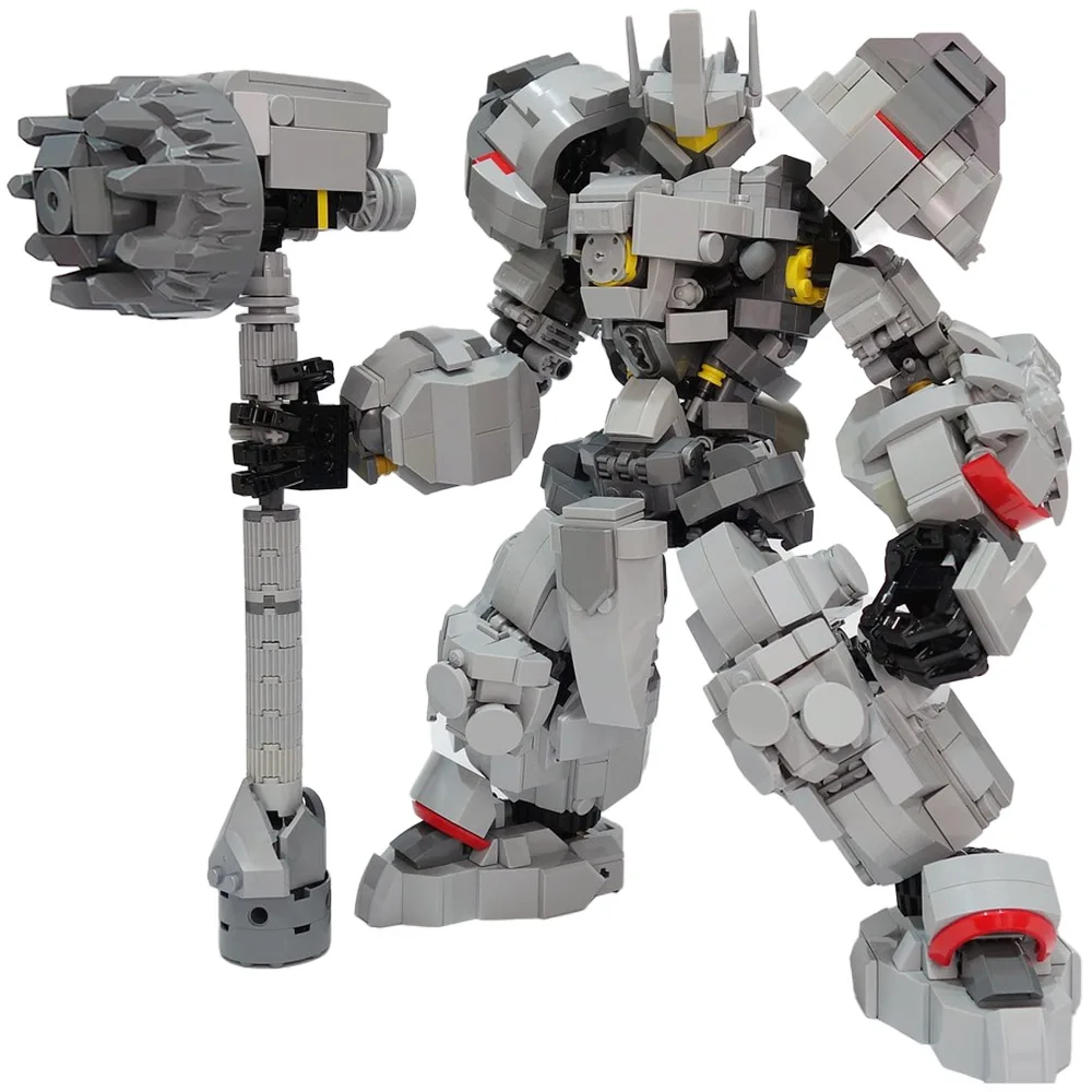 

BuildMOC Game Robot Mecha Action Figures Building Blocks Overwatched Reinhardt White Rabbit D.va Models Moc Bricks Boy Toy Gift