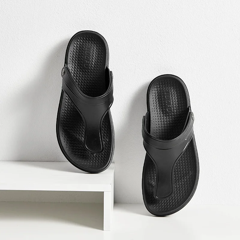 Новые мужские летние сандалии LUOFU на мягкой подошве повседневные Нескользящие