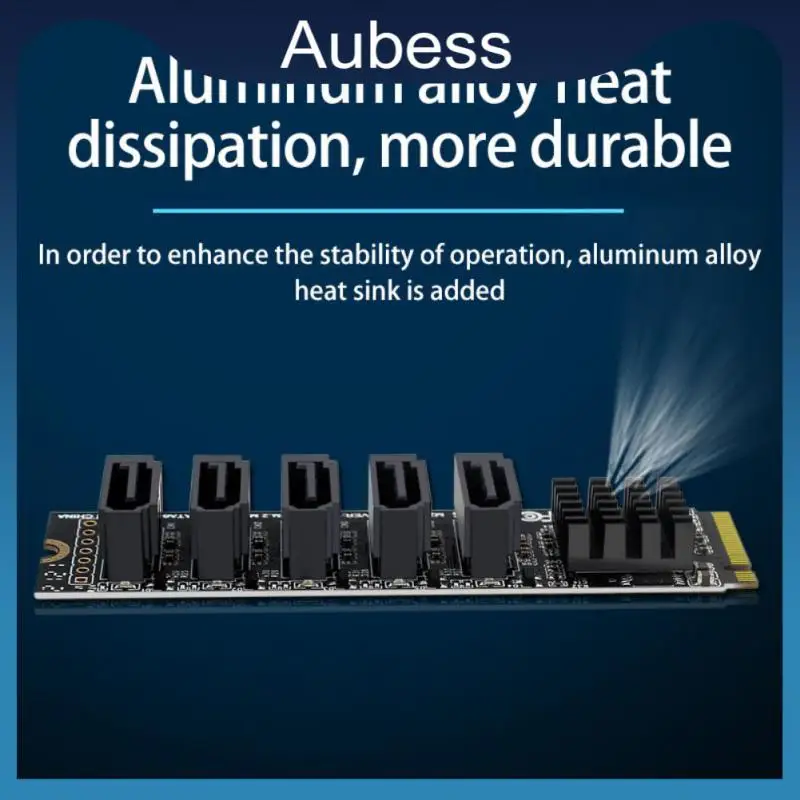 

Универсальный расширительный адаптер для жесткого диска Jmb58 M2nwe к Sata 3,0 переносная карта режим экономии Plug And Play практичный 6g 5 портов