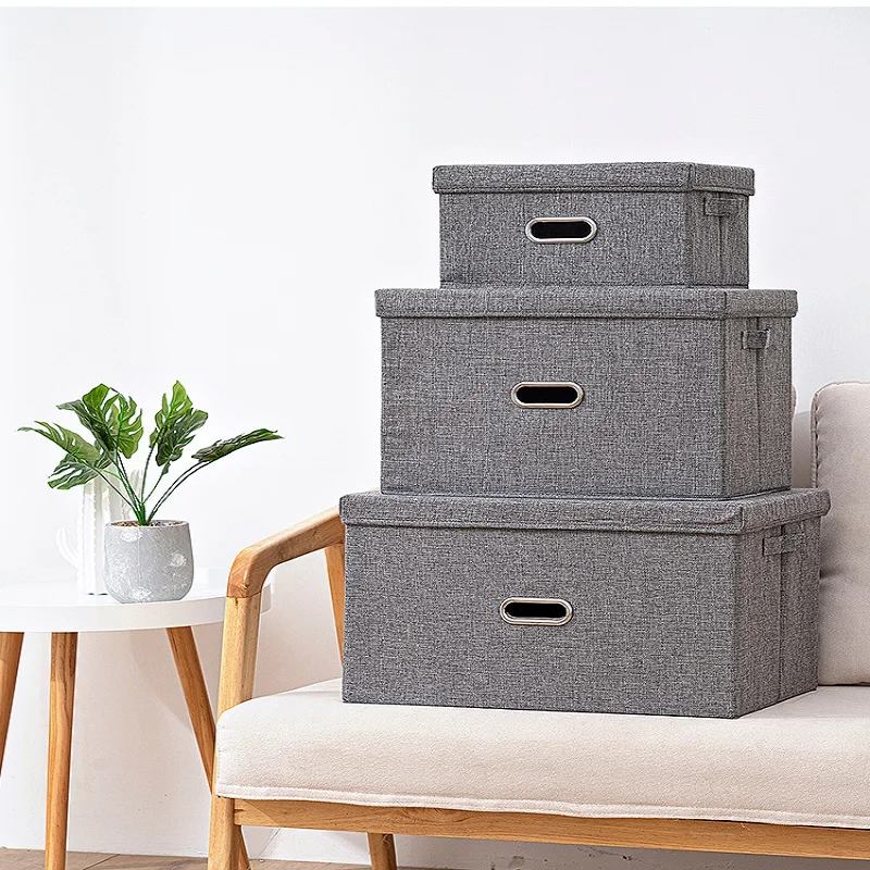 

New Cube With Clothes Home Toys Nursery For Storage Office Washable Lid Bins Non-woven Storage Storage Box Box Folding Closet