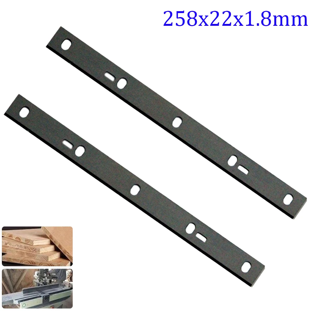 

2Pcs HSS Planer Blades12-1/2inch 258x22x1.8mm HSS Planer Blades Woodworking Tool Parts For Scheppach HMS1080, HMS1050, HMS1070