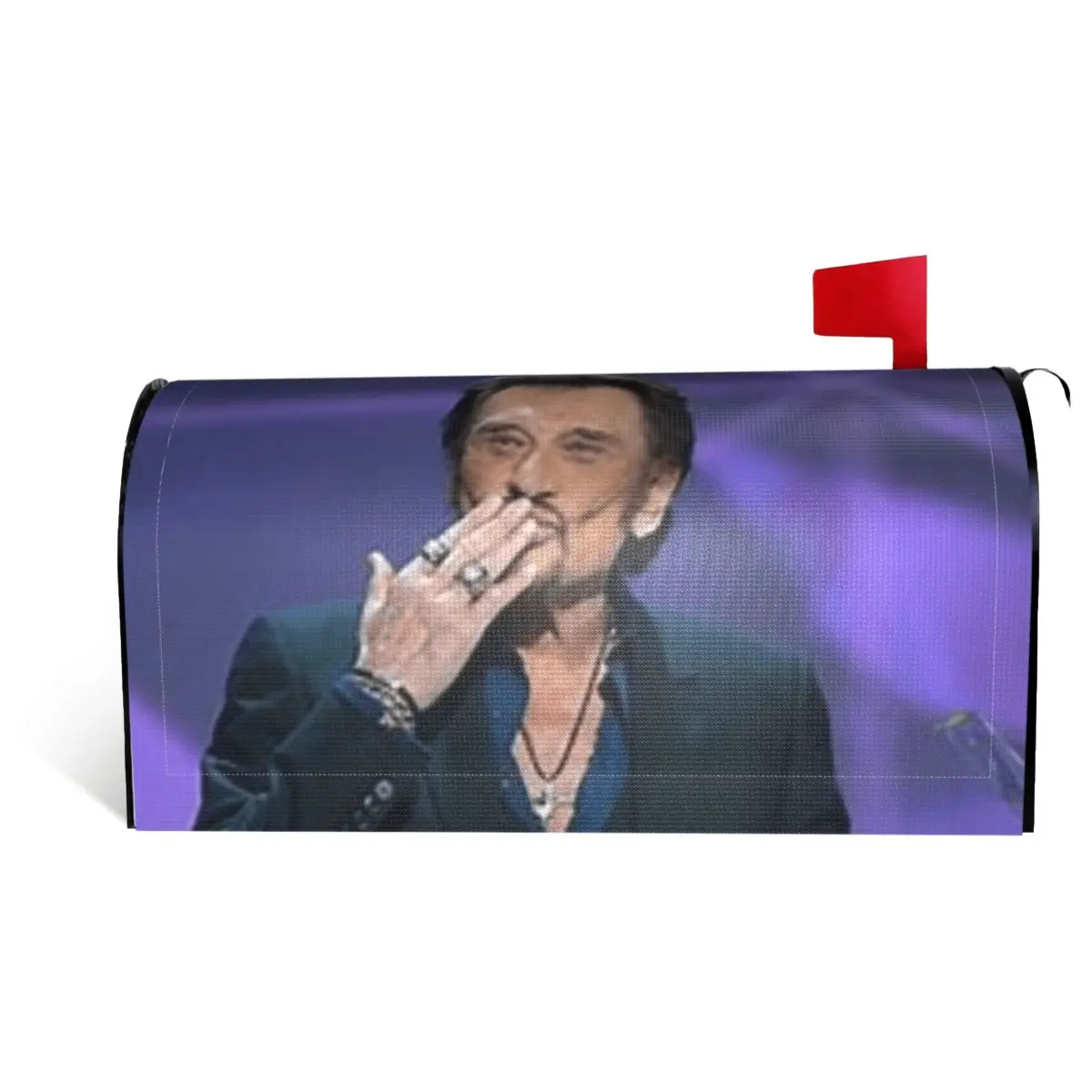 

Johnny And Hallyday Sticker B Mailbox Cover Novelty Orchestra mail matter Funny Novelty Postbox